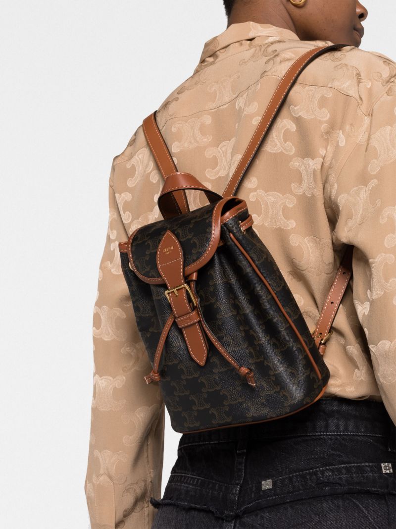 Brown Tabou Checked Shoulder Bag