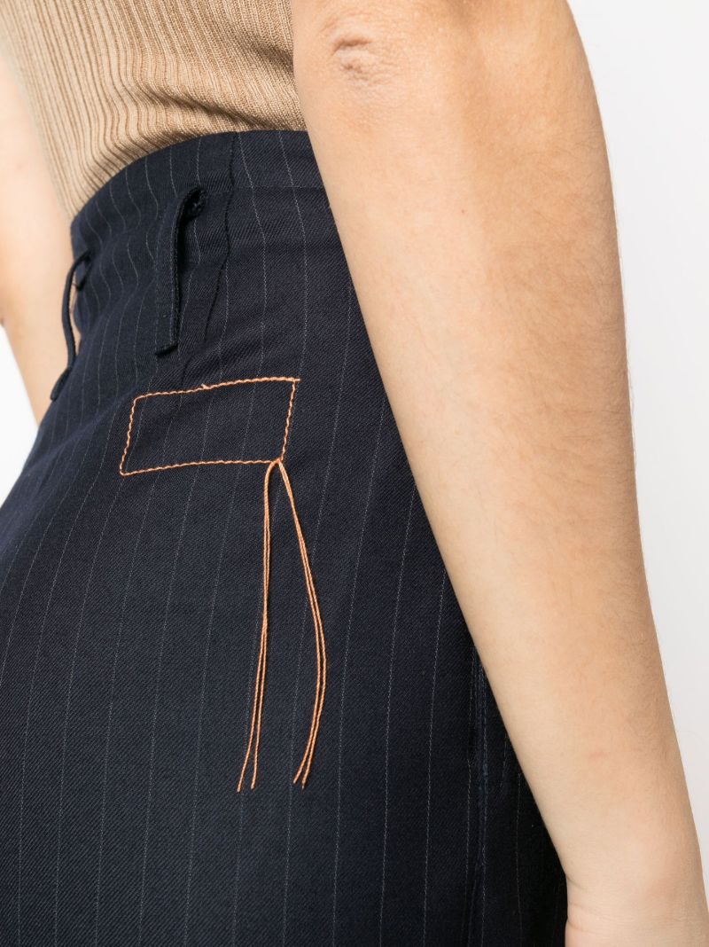 Blue Janet Pinstripe Wool Trousers