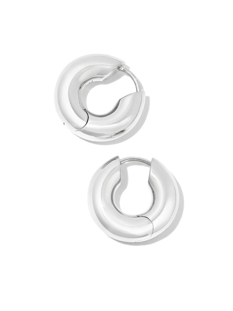 Sterling Silver Chunky Hoop Earrings