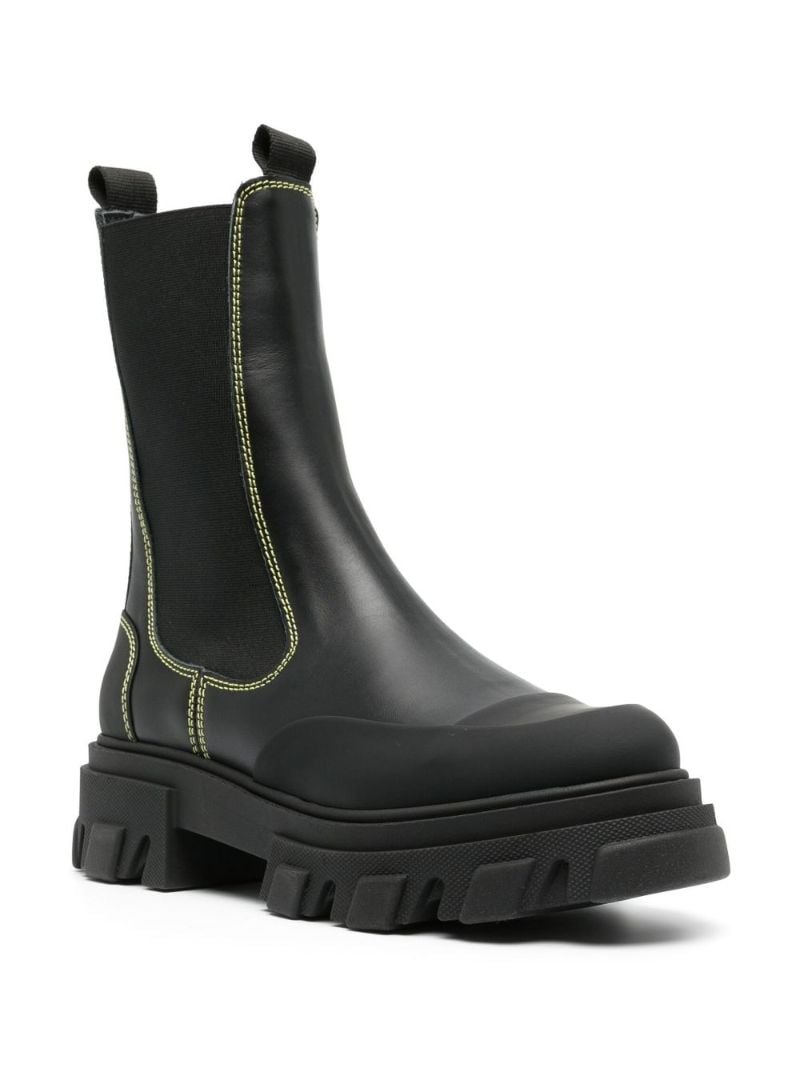 Black Leather Chelsea Boots