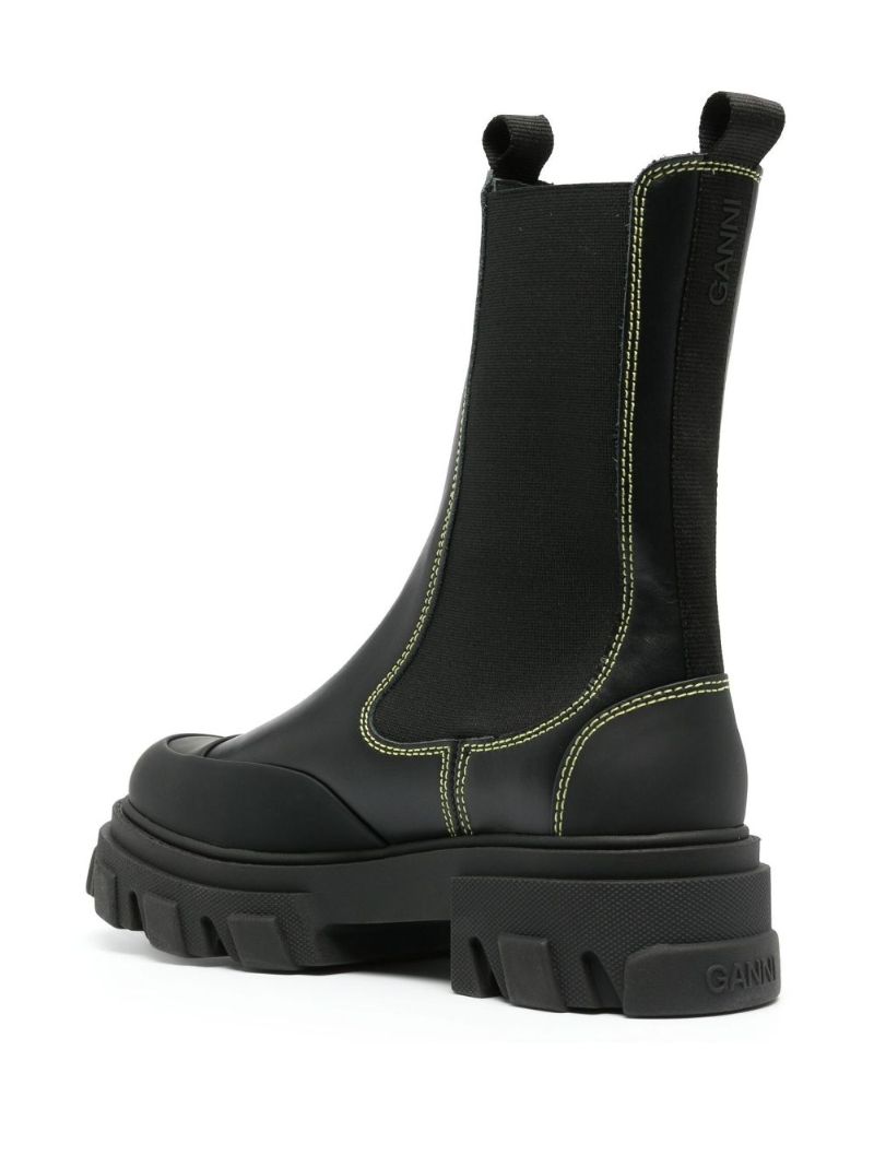 Black Leather Chelsea Boots