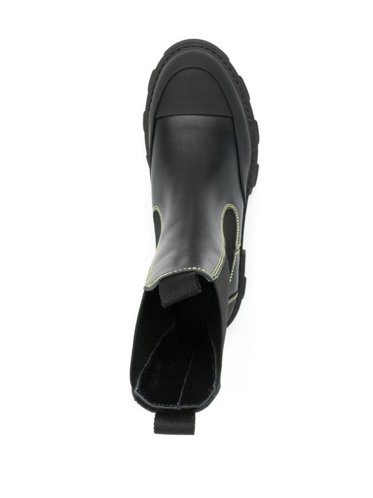 Black Leather Chelsea Boots