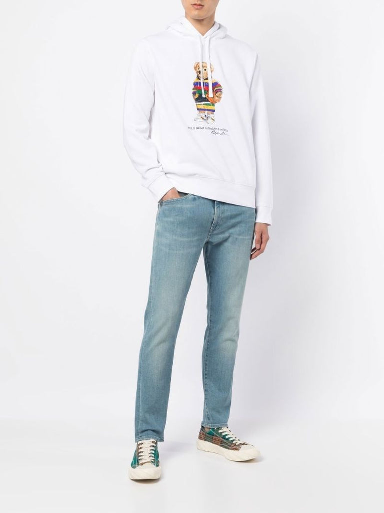 White Polo Bear Hoodie