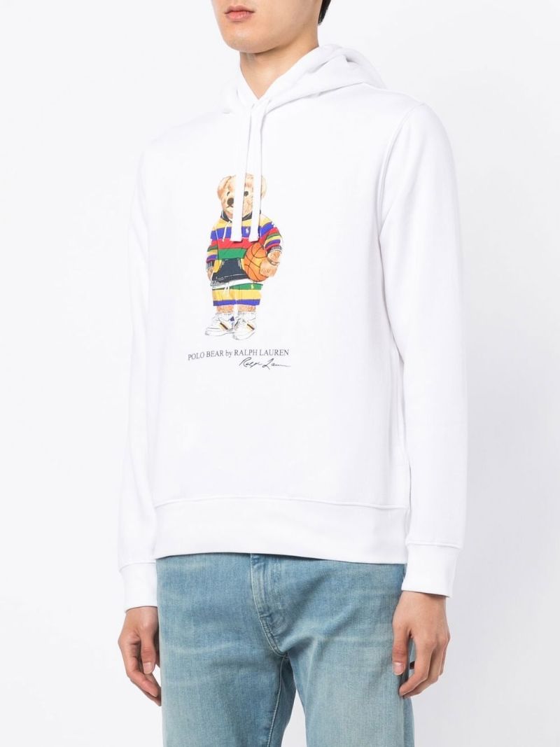 White Polo Bear Hoodie