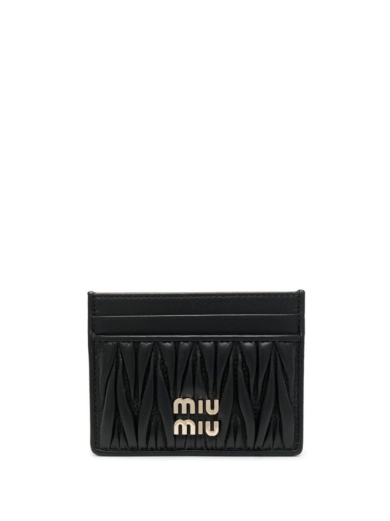 Black MatelassÃ_x0083_Â© Leather Cardholder