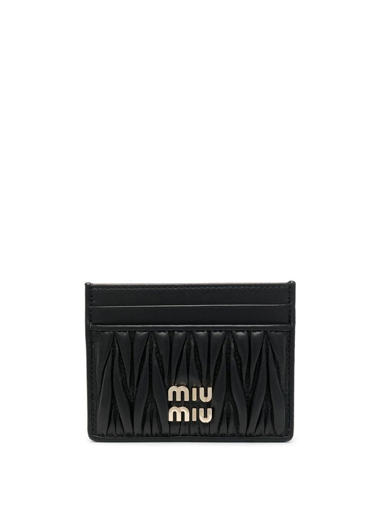Black MatelassÃ_x0083_Â© Leather Cardholder
