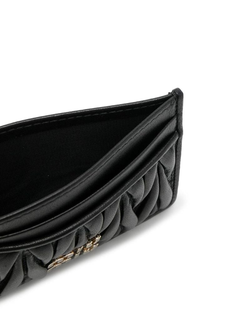 Black MatelassÃ_x0083_Â© Leather Cardholder