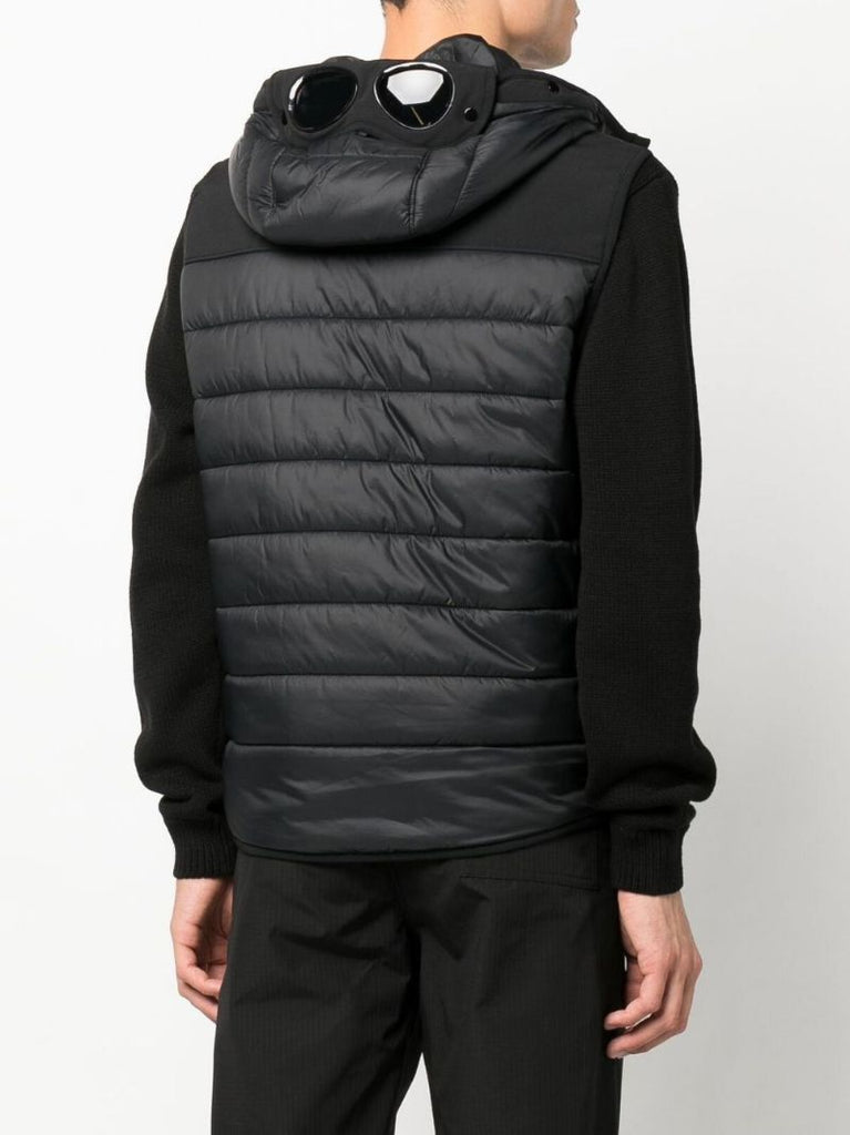 Black Shell Panelled Goggle Gilet