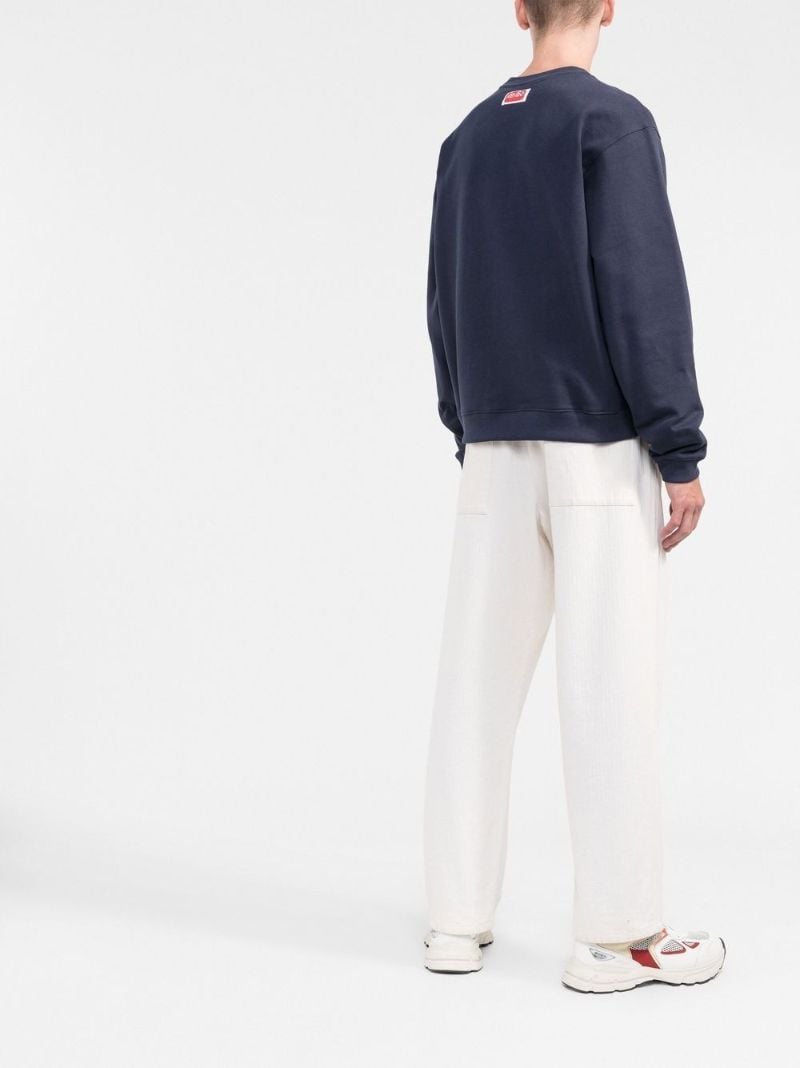 Blue Boke Flower Print Sweatshirt