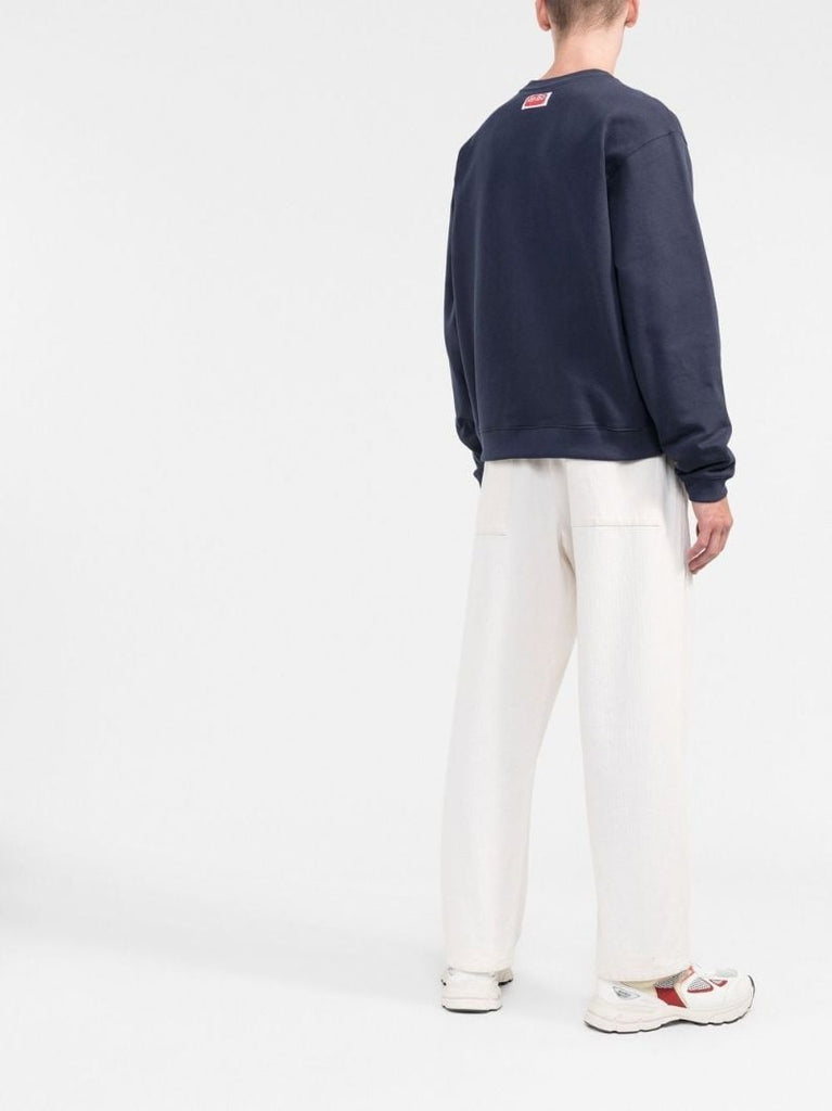 Blue Boke Flower Print Sweatshirt