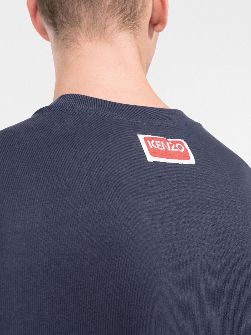 Blue Boke Flower Print Sweatshirt