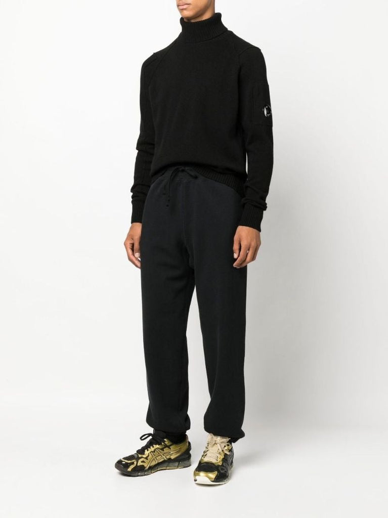 Black Roll Neck Wool Sweater