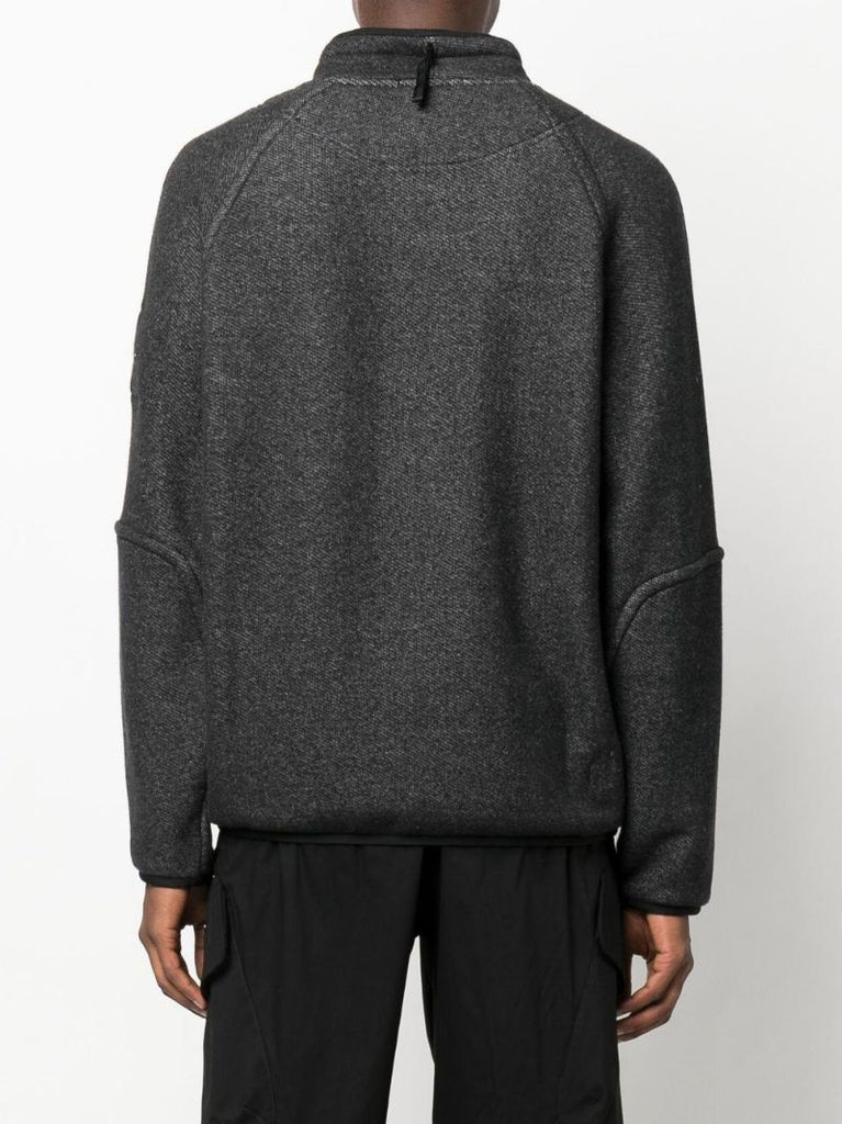 Black Mock Neck Sweatshirt