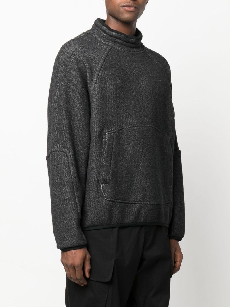 Black Mock Neck Sweatshirt