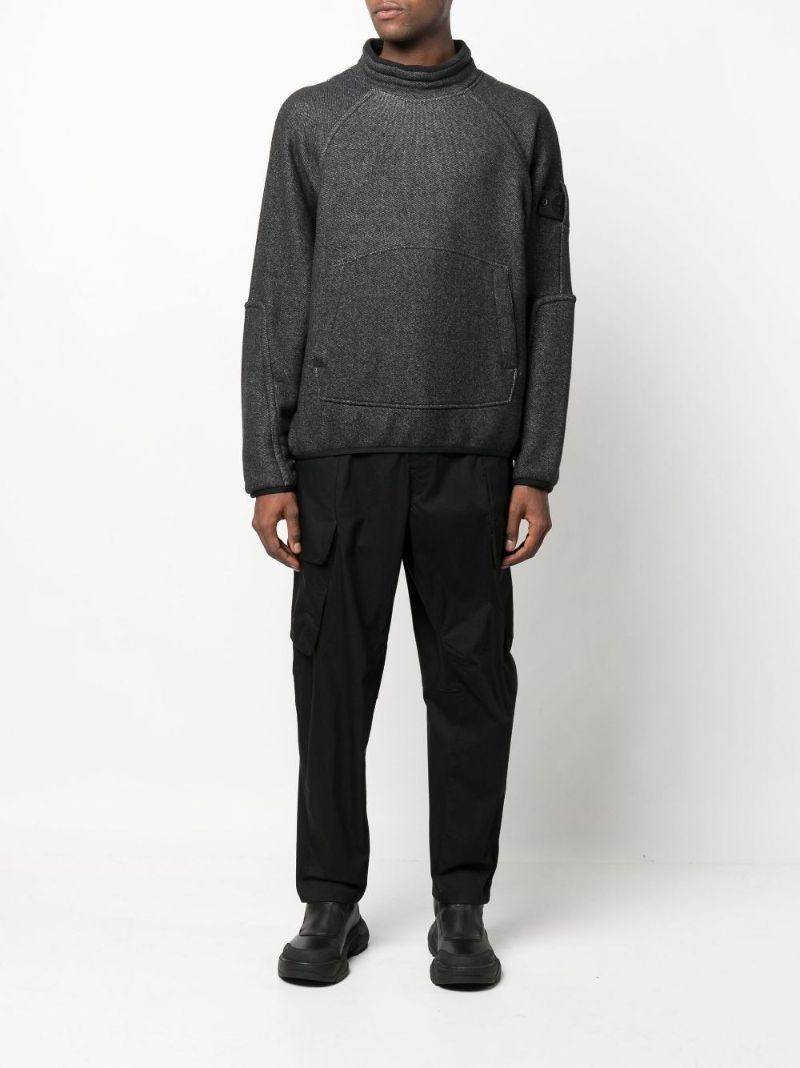 Black Mock Neck Sweatshirt