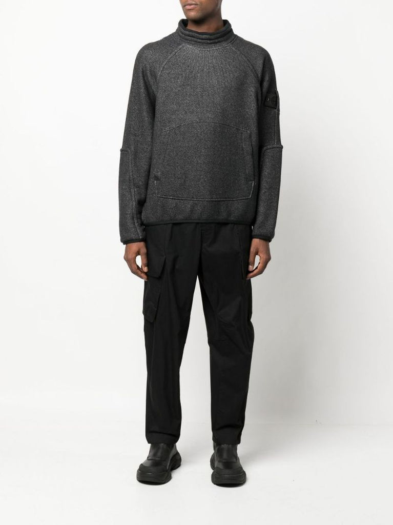 Black Mock Neck Sweatshirt