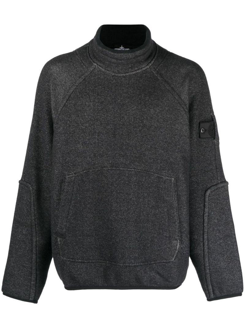 Black Mock Neck Sweatshirt