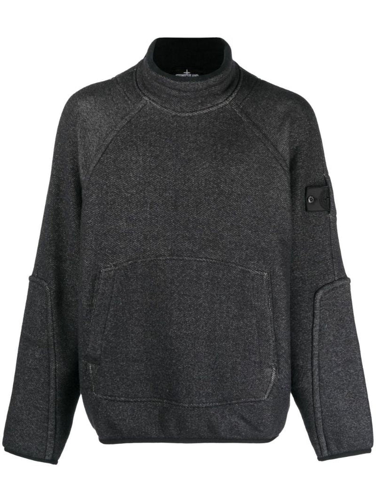 Black Mock Neck Sweatshirt