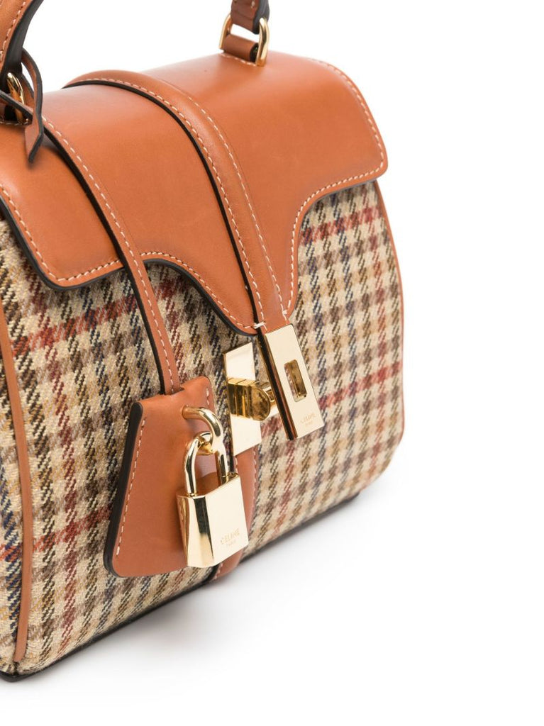 Brown Mini 16 Tweed Tote Bag