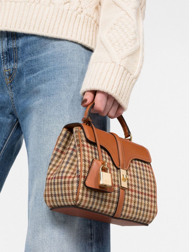 Brown Mini 16 Tweed Tote Bag