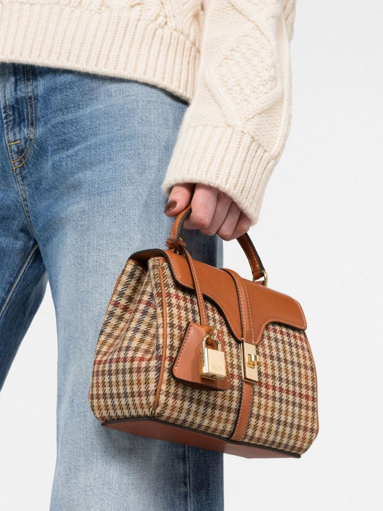 Brown Mini 16 Tweed Tote Bag