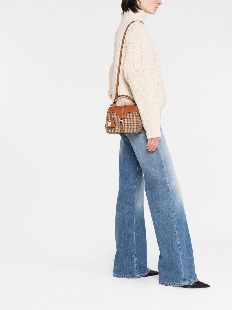 Brown Mini 16 Tweed Tote Bag