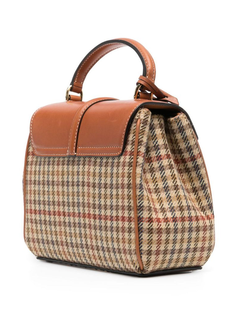 Brown Mini 16 Tweed Tote Bag