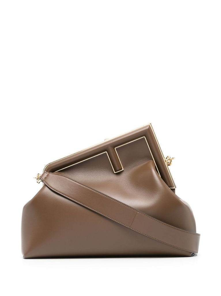 Brown First Leather Shoulder Bag