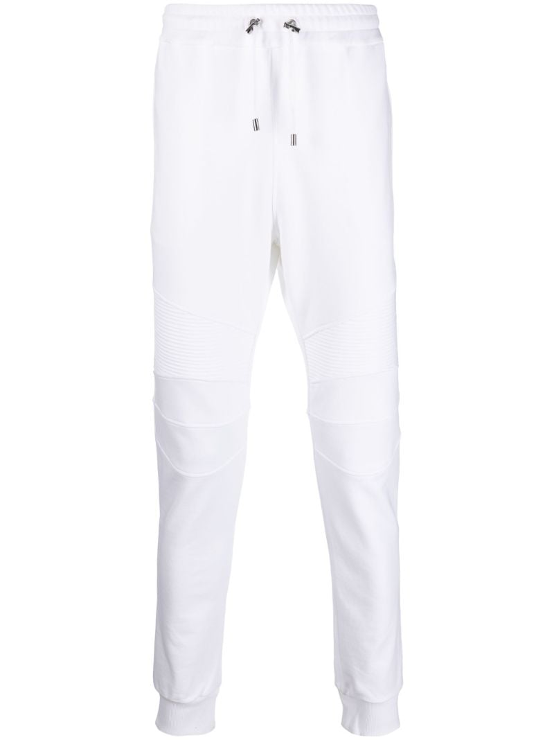 White Logo Cotton Track Pants