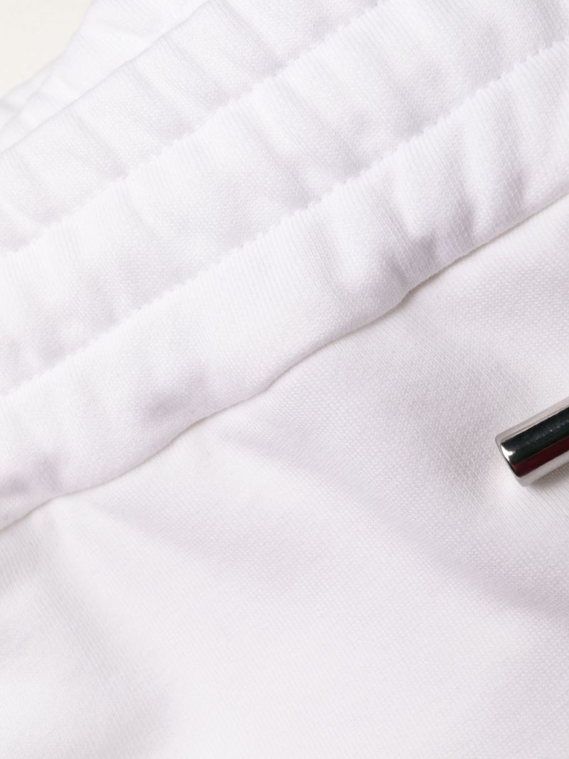 White Logo Cotton Track Pants