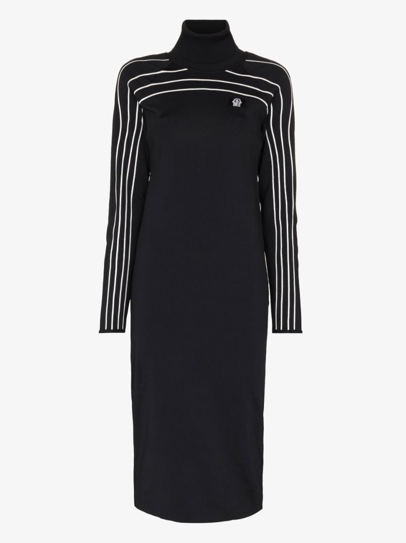 X Gentle Monster Black Rib Knitted Midi Dress