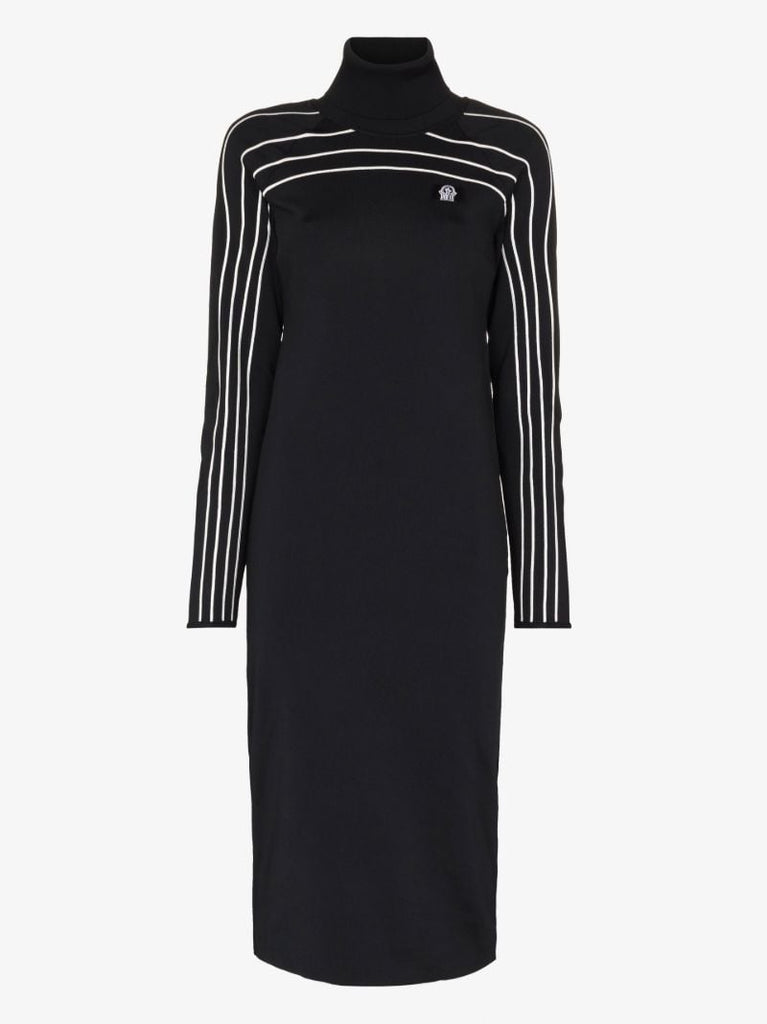X Gentle Monster Black Rib Knitted Midi Dress