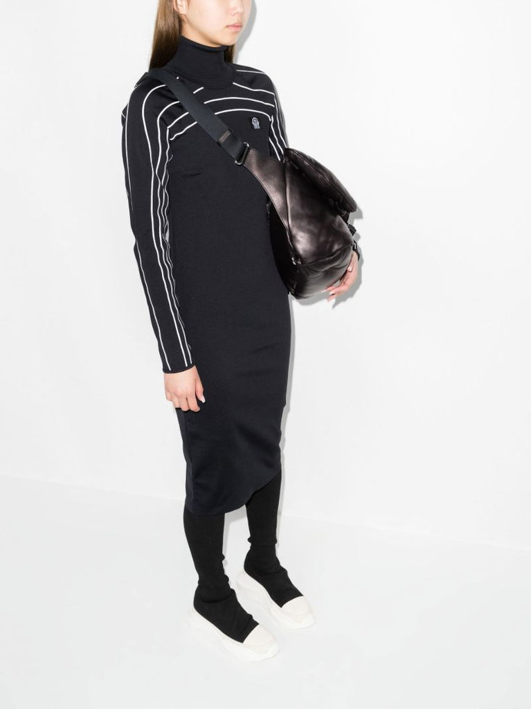 X Gentle Monster Black Rib Knitted Midi Dress