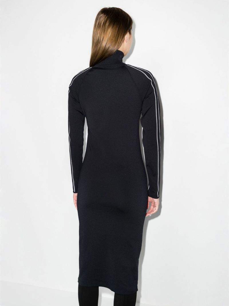 X Gentle Monster Black Rib Knitted Midi Dress