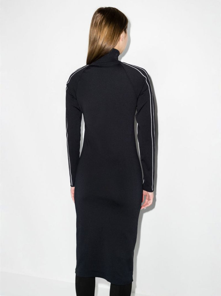X Gentle Monster Black Rib Knitted Midi Dress