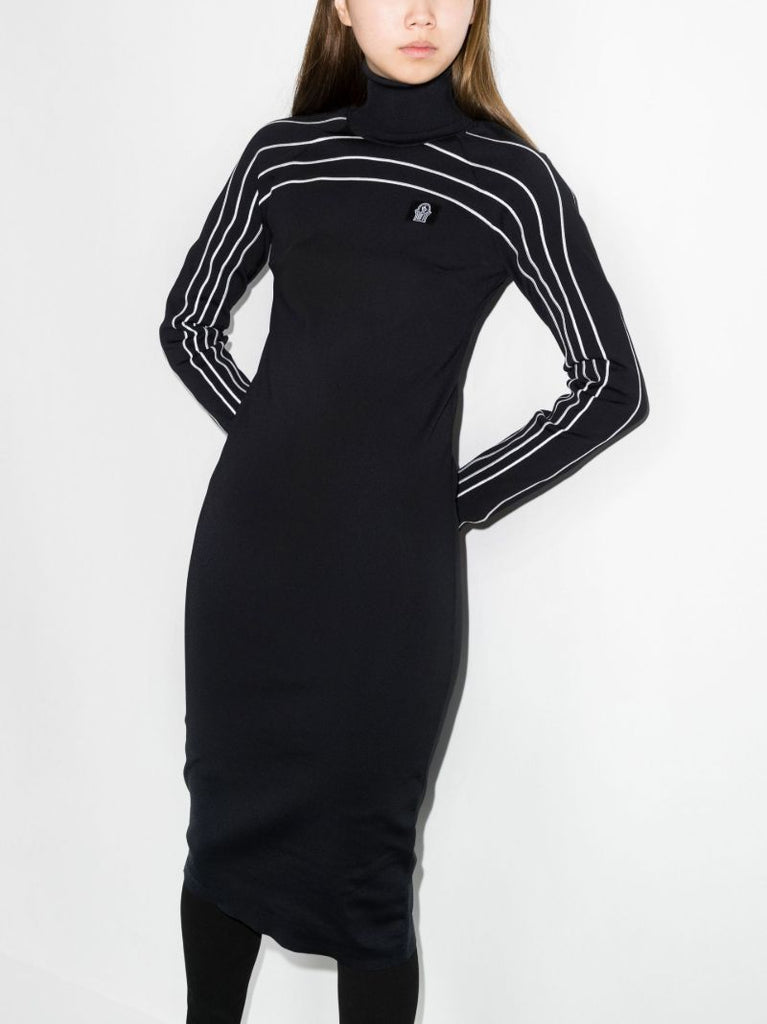X Gentle Monster Black Rib Knitted Midi Dress