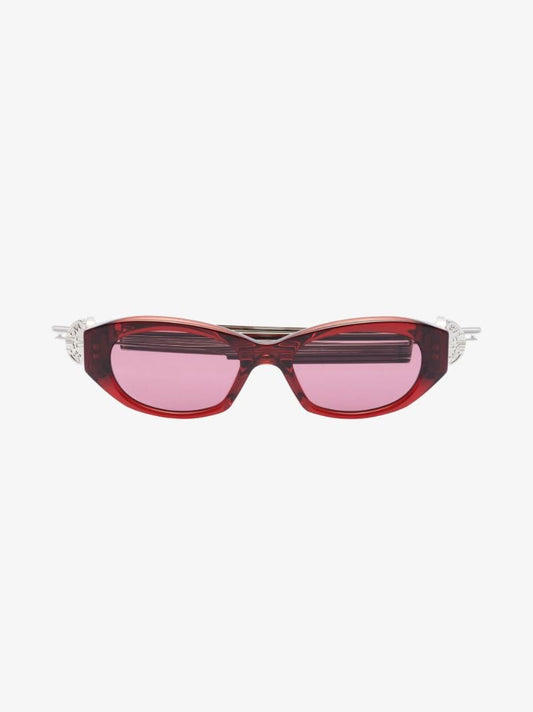 X Gentle Monster Red Swipe 2 Oval Sunglasses