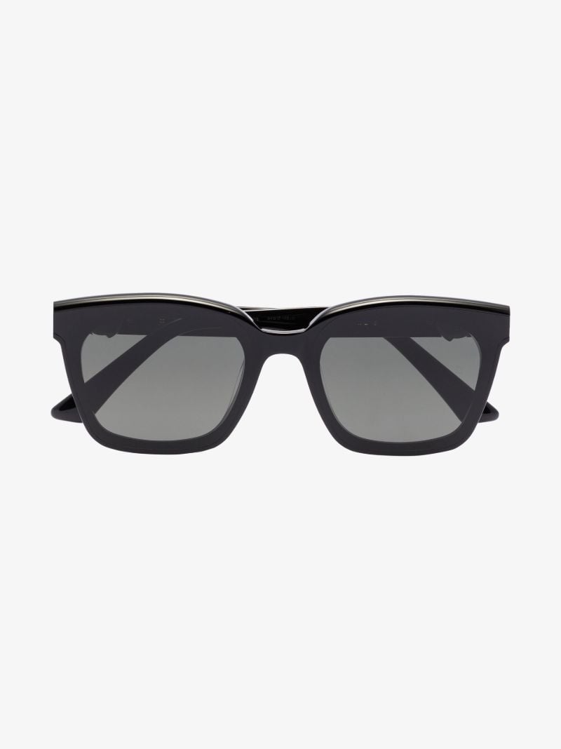 X Gentle Monster Black Swipe 3 Square Sunglasses