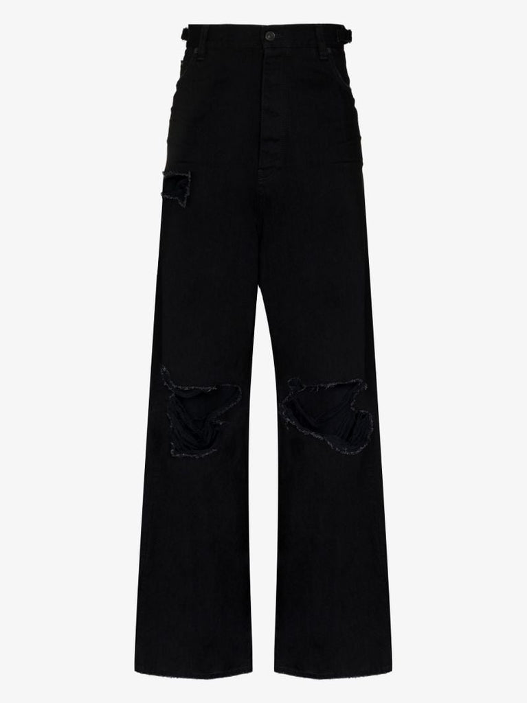 Black Destroyed Baggy Jeans