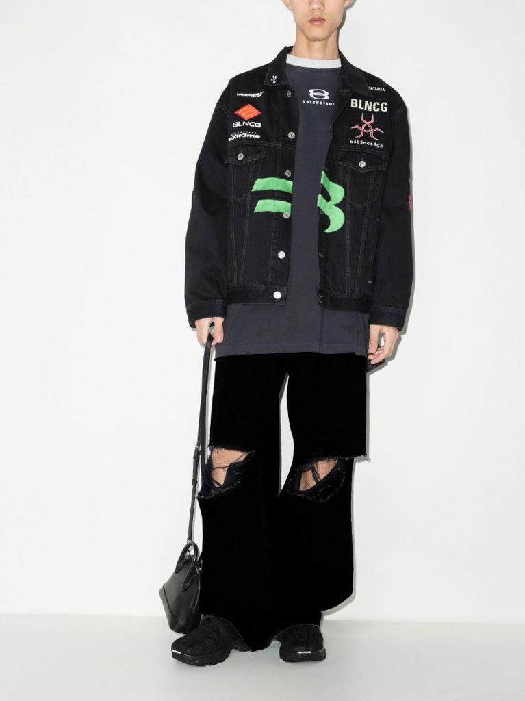 Black Destroyed Baggy Jeans