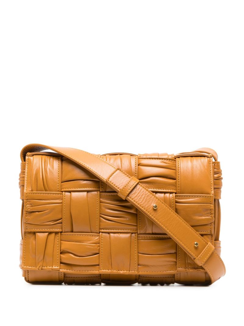 Brown Cassette Leather Cross Body Bag