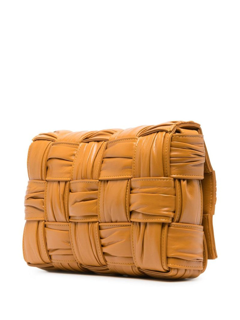 Brown Cassette Leather Cross Body Bag
