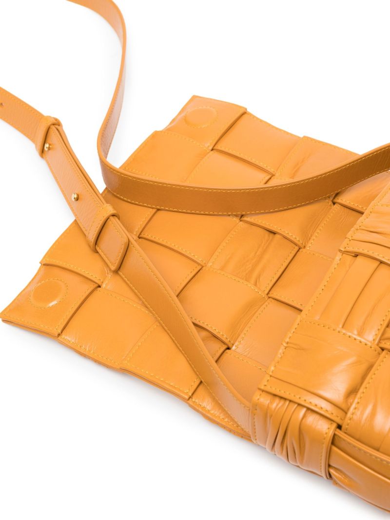 Brown Cassette Leather Cross Body Bag
