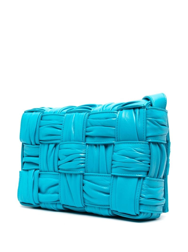 Blue Cassette Leather Cross Body Bag