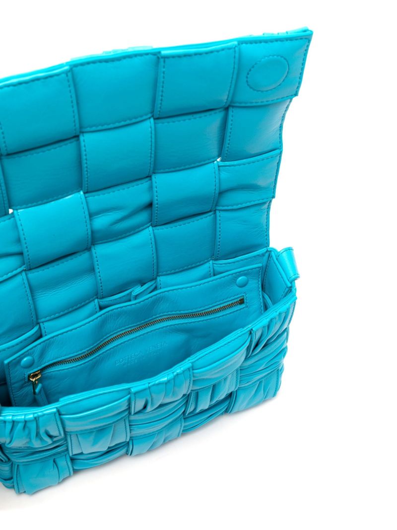 Blue Cassette Leather Cross Body Bag