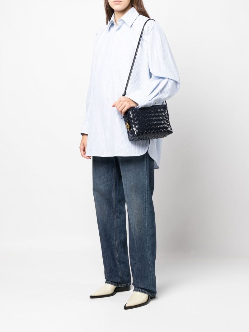 Blue Small Loop Leather Camera Bag