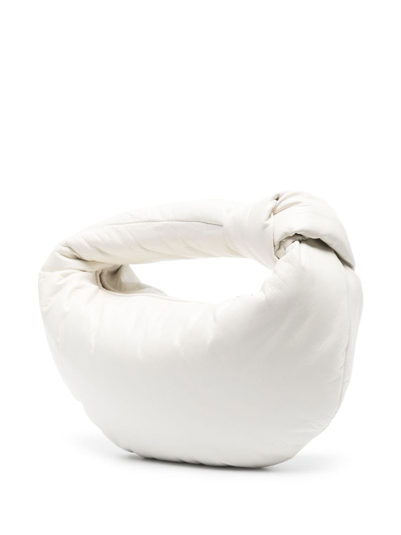 White Mini Jodie Leather Top Handle Bag