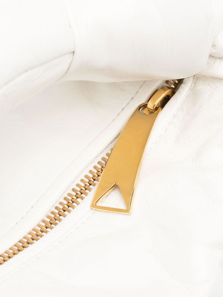 White Mini Jodie Leather Top Handle Bag
