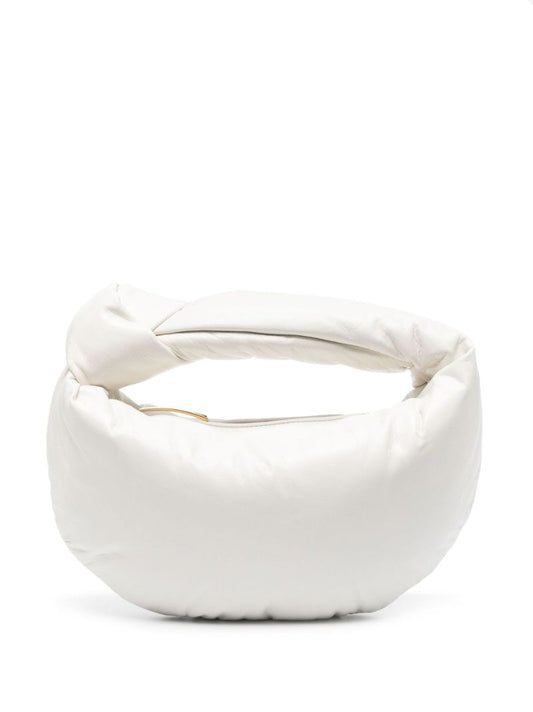 White Mini Jodie Leather Top Handle Bag