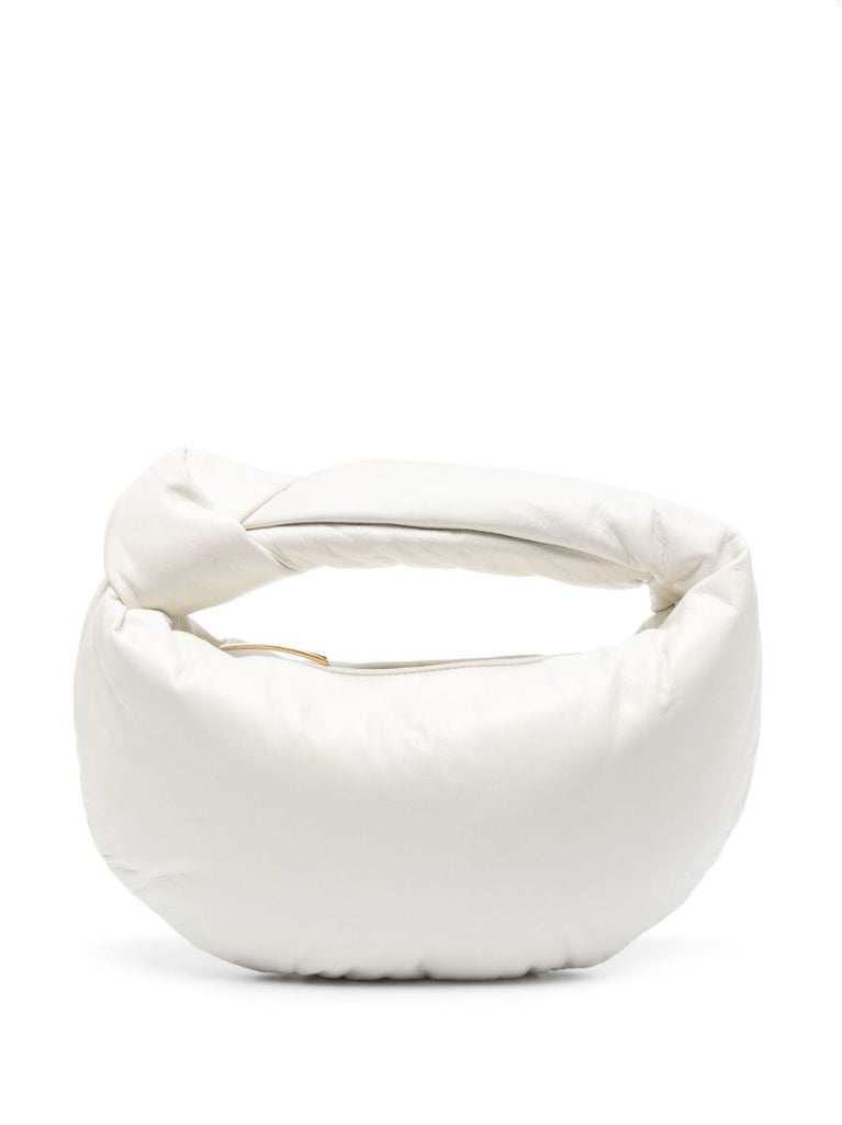 White Mini Jodie Leather Top Handle Bag